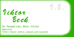 viktor beck business card